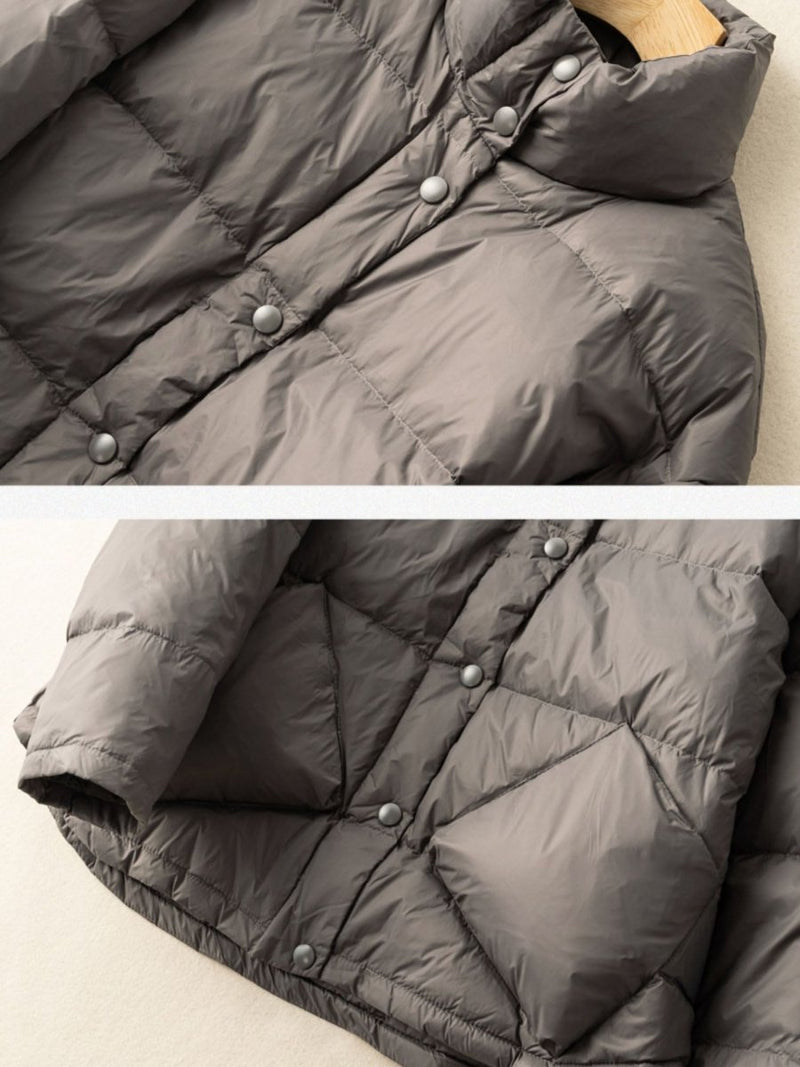 Lightweight and Loose Literary Short Version Down Jacket Coat