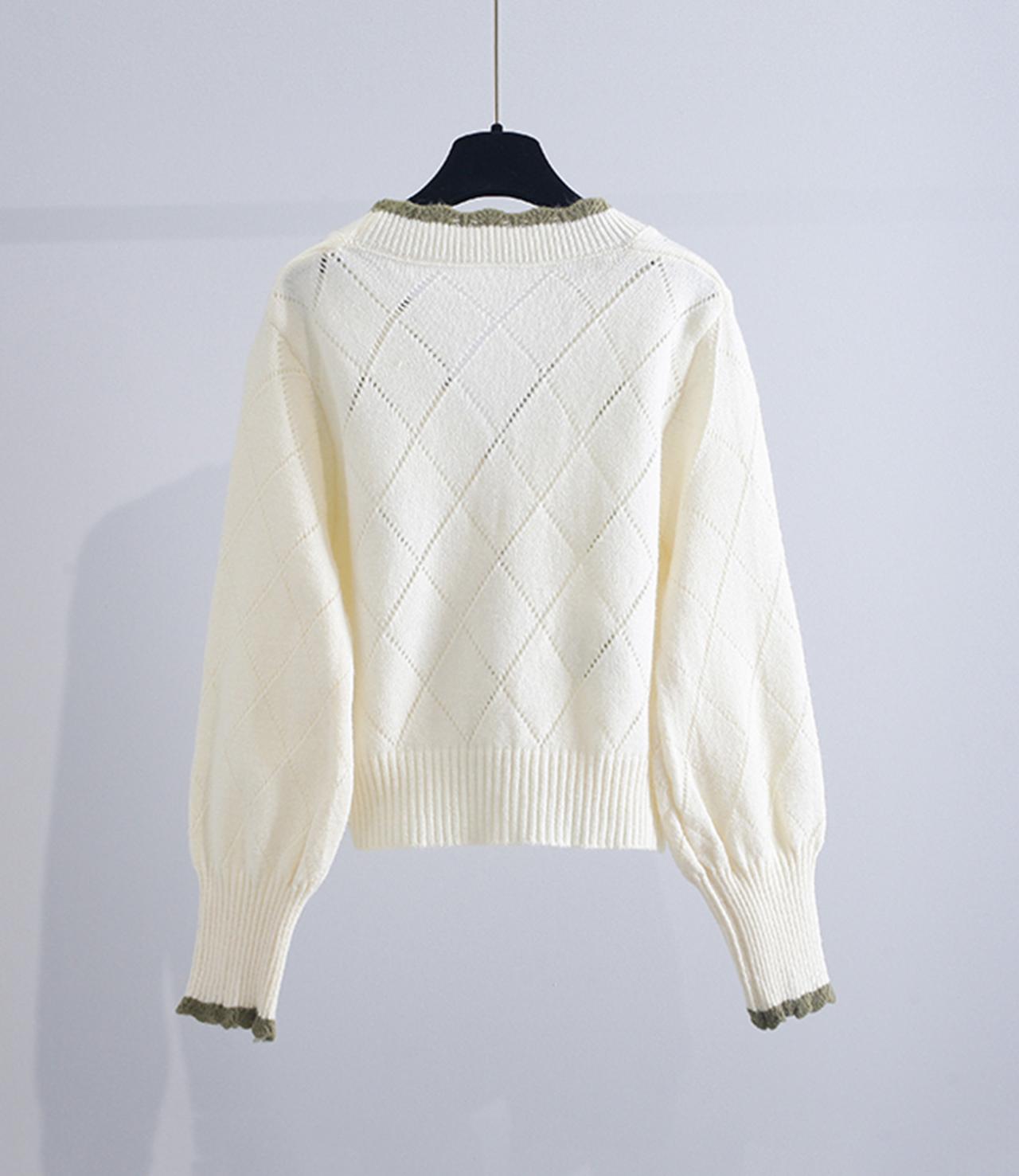 Flowers Long Sleeve Cardigan Sweater 140