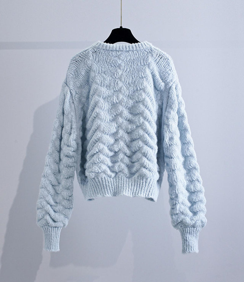 Flowers Long Sleeve Cardigan Sweater 027