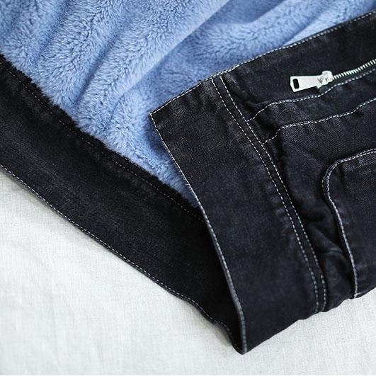 Winter Velvet Retro Denim Jacket