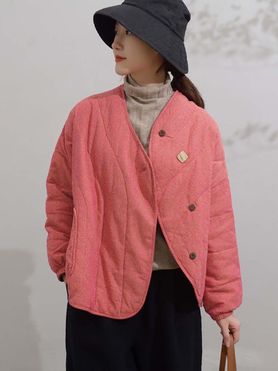 Loose Button Cotton Linen Jacket