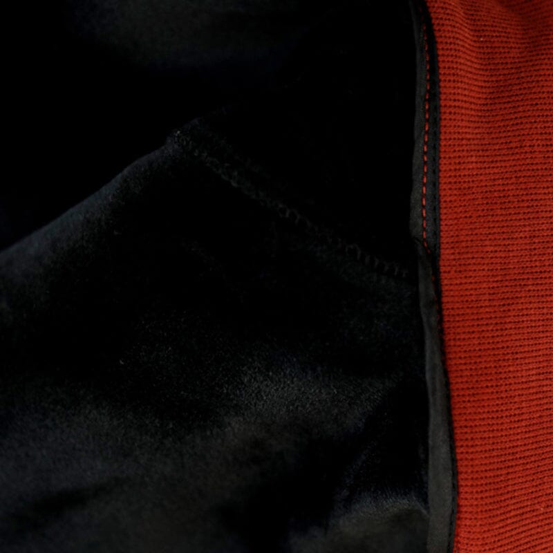 Winter Color Matching Patchwork Zipper Loose Furred Sweater