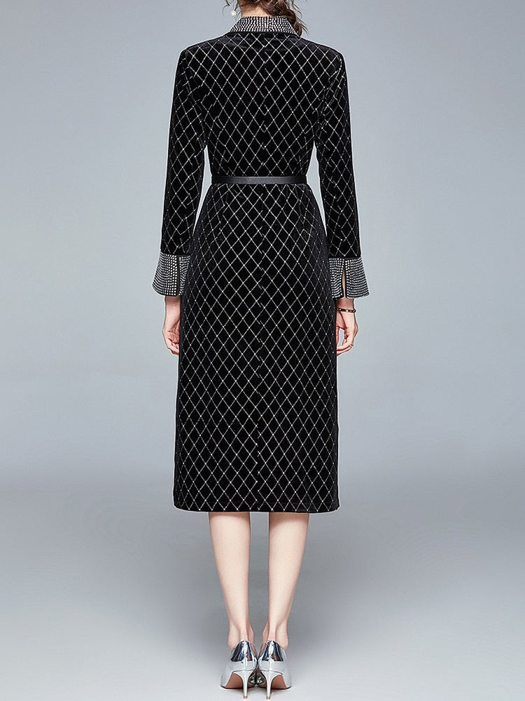 Coats Double Breasted Hot Drill Velvet Coat