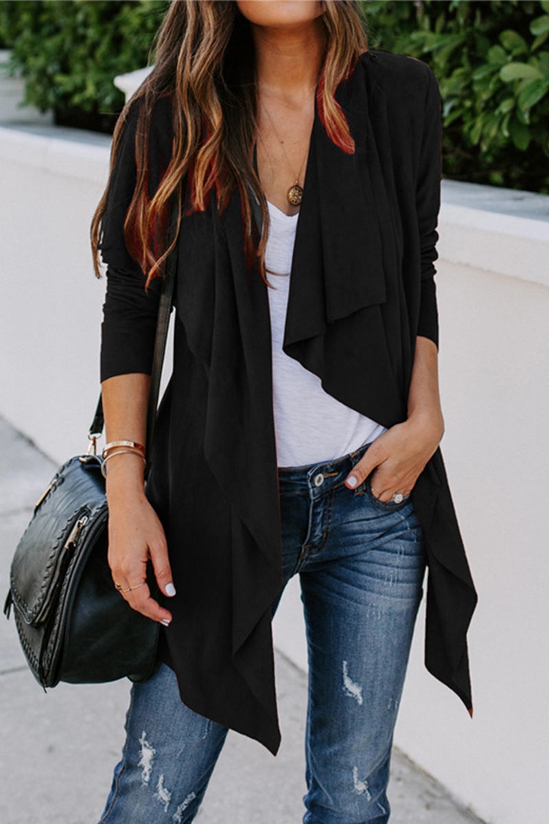 Patchwork Cardigan Collar Outerwear