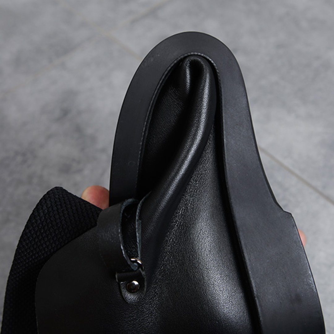 Cozy Leather Paneled Flats Martin Boots