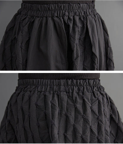 Fish Scale Print Oversized Panelled Skirt