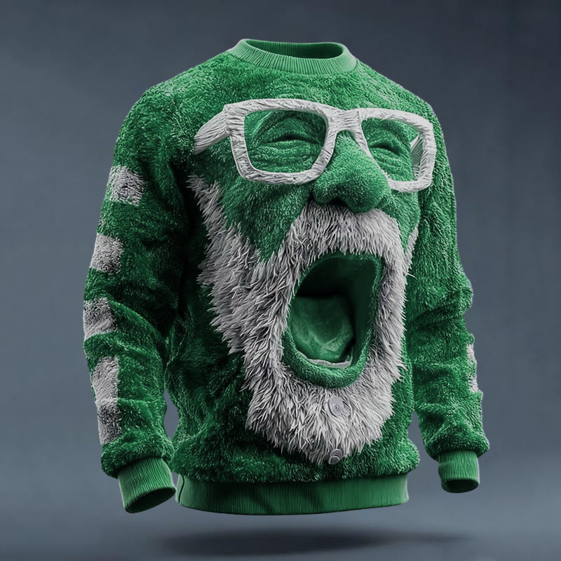 Comstylish Ugly Christmas Sweater Funny Santa Claus Unisex Sweater