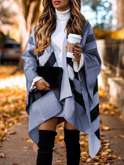 Coats Plaid Double-purpose Woolen Shawl Coat