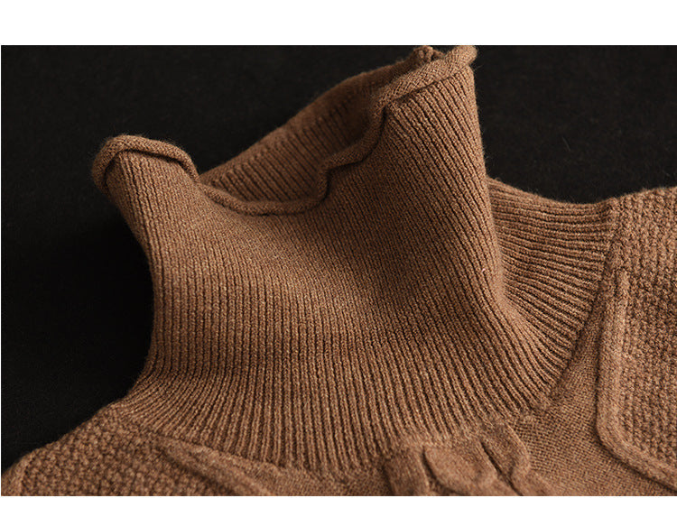 Twist Knit Turtleneck Vest