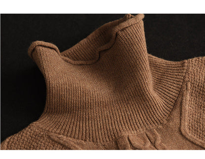 Twist Knit Turtleneck Vest