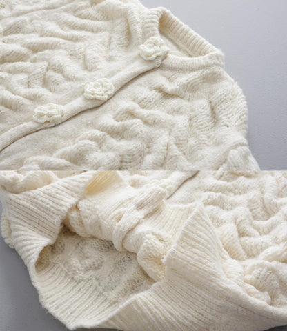 Flowers Long Sleeve Cardigan Sweater 027