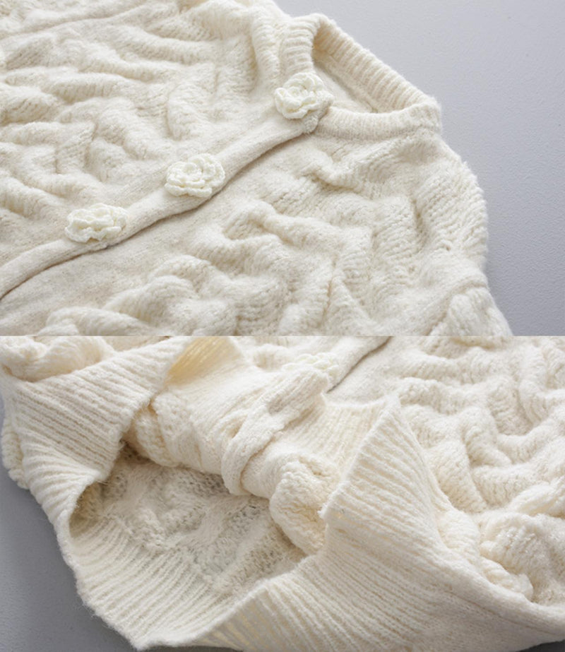 Flowers Long Sleeve Cardigan Sweater 027