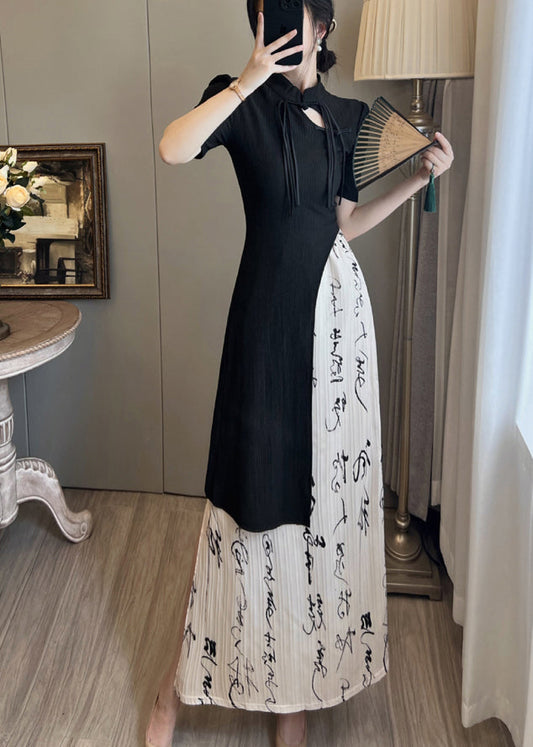 New Retro Asymmetrical Tasseled Oriental Dress and Skirt Two Pieces Set Summer