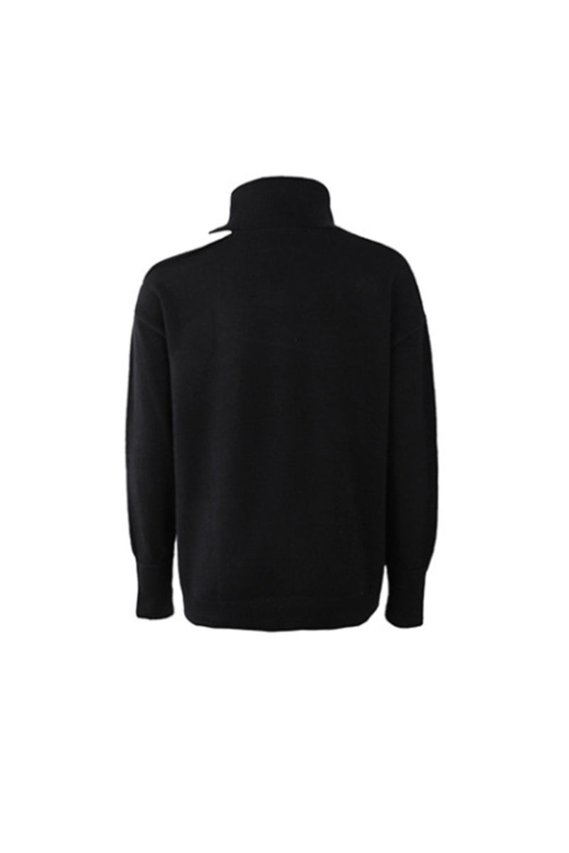 Two Lapel Knit Sweater