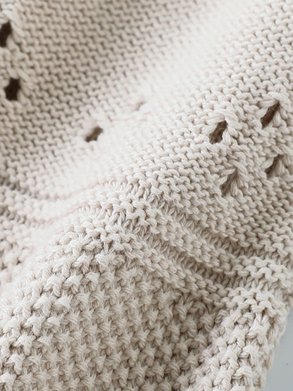 Knitted Hollow Out Color Sweater Vest Top