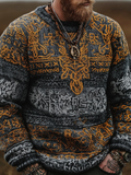 Halloween Men's Round Neck Long Sleeve Thick Warm Sweater artswardrobe