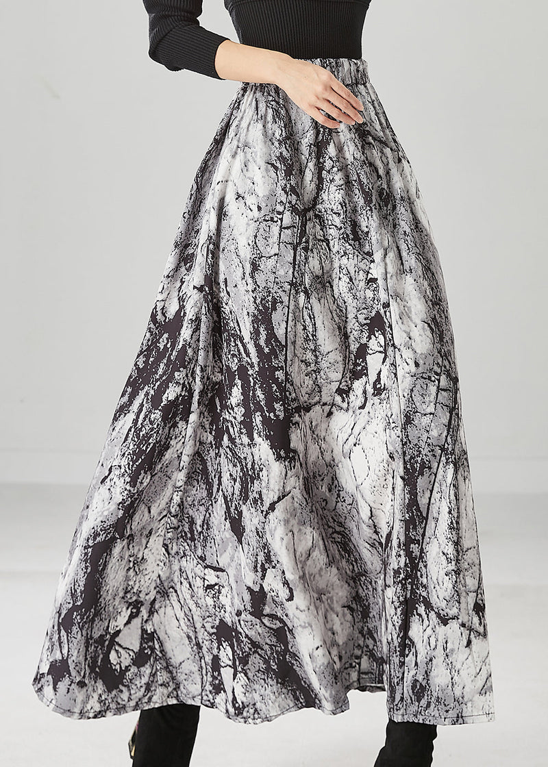 Tie Dye Cotton a Line Skirt Winter