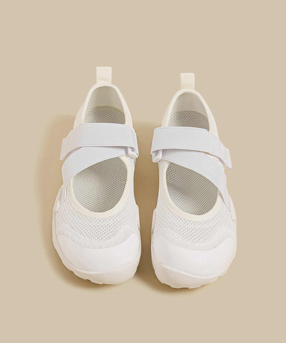Handmade Splicing Flat Shoes for Red Breathable Mesh
