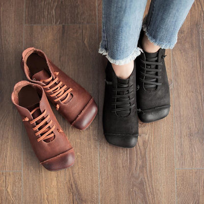 Round Toe Leather Shoes