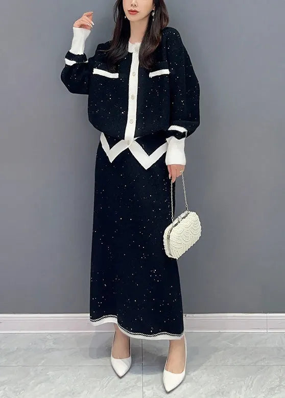 Autumn New Versatile Red Small Fragrant Coat and Skirts Two Piece Set