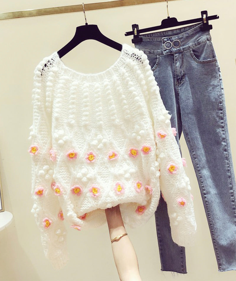 Flowers Long Sleeve Sweater 119