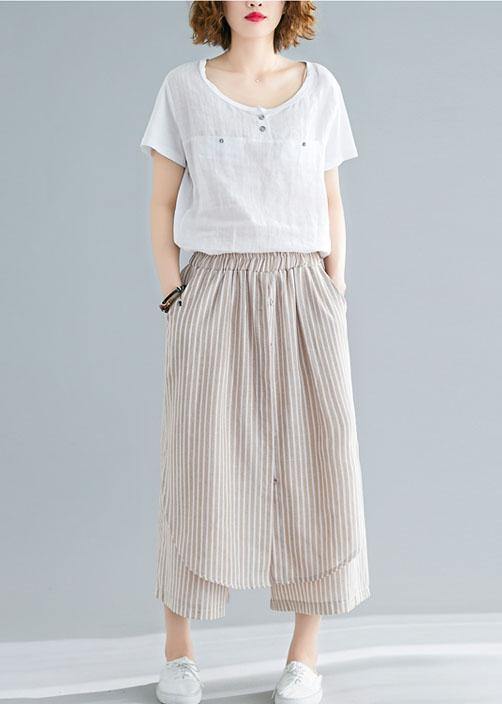 Nude Summer Cotton Pants Loose Pants Skirts