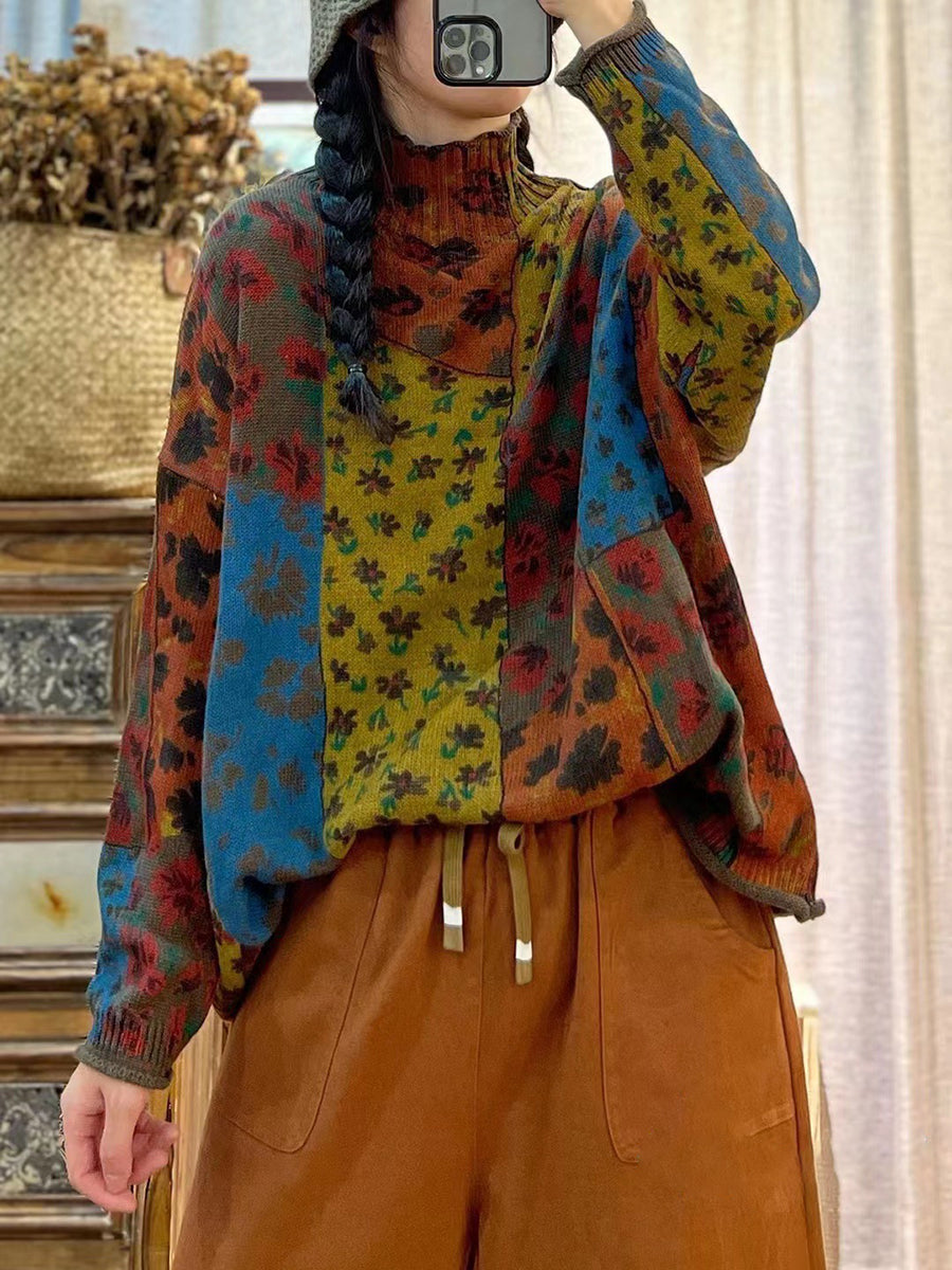 Autumn Print Long Sleeve Sweaters