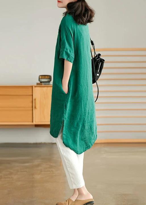 - Red Linen Pure Shirt