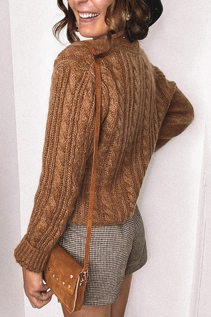V-neck Cardigan Knitted Sweater