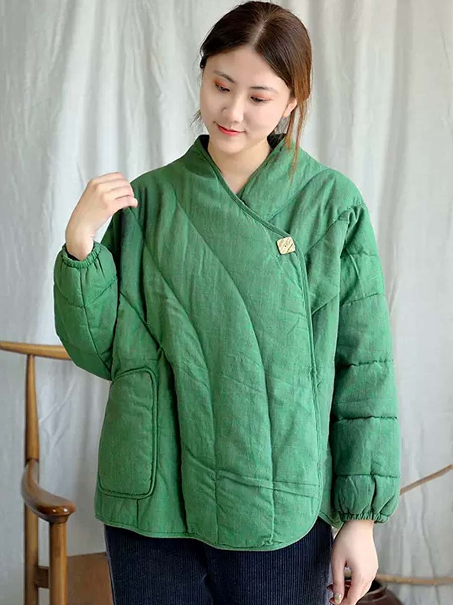 Loose Button Cotton Linen Jacket