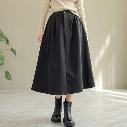 Autumn Woolen Loose Skirt