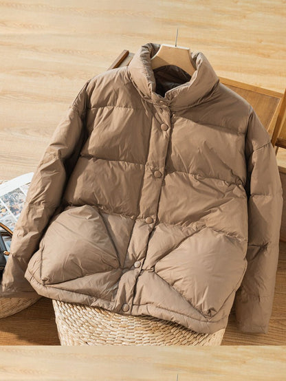 Lightweight and Loose Literary Short Version Down Jacket Coat