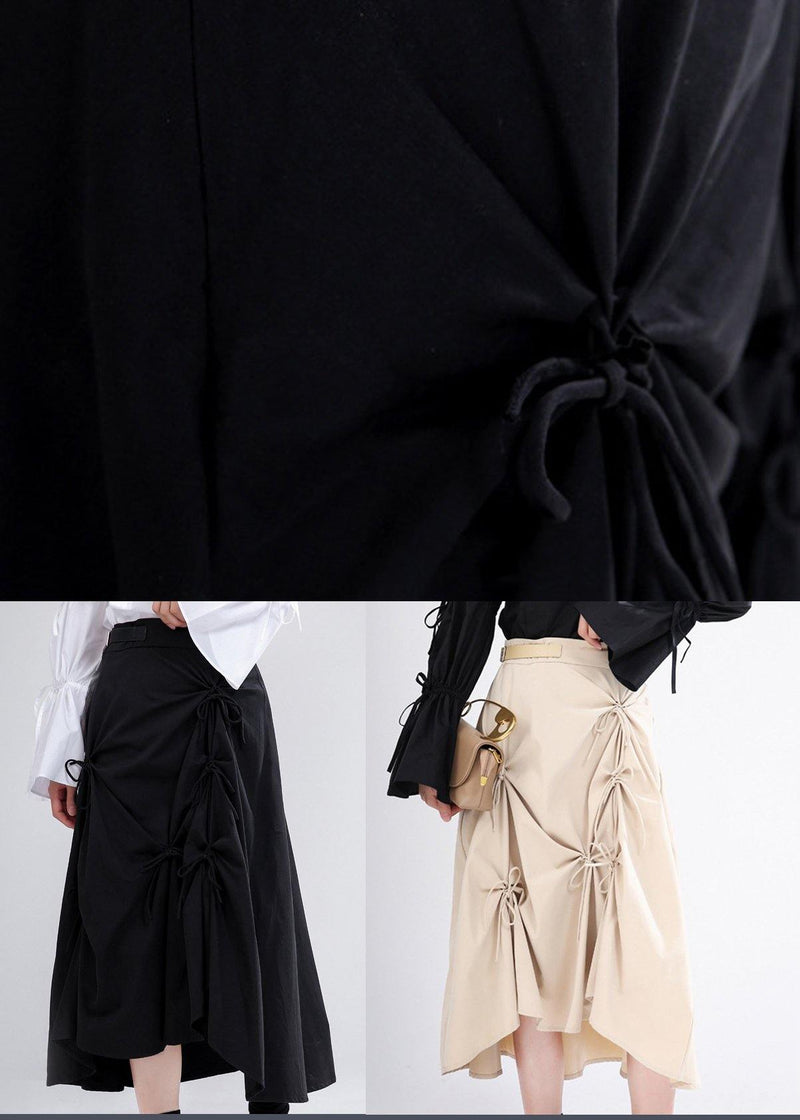 Diy Beige High Waist a Line Skirt Summer