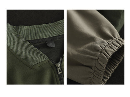 Retro Color-blocking Loose Long-sleeved Literary Jacket