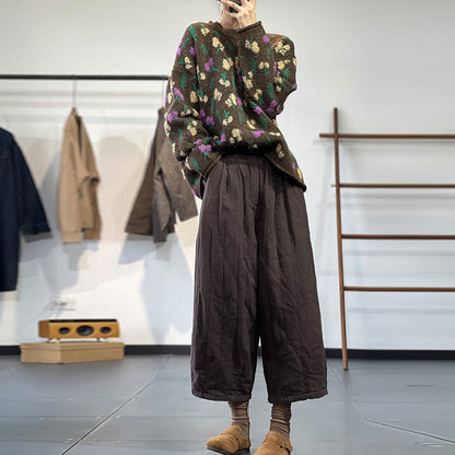 Jacquard Knitted Pullover Sweater