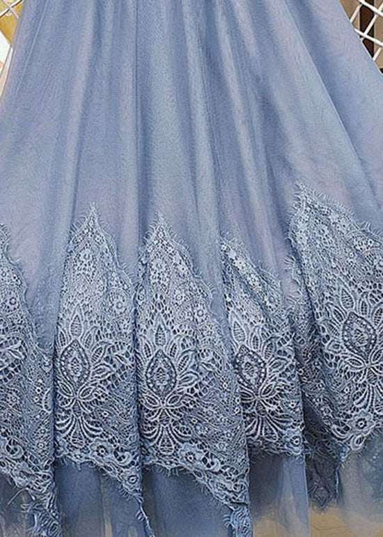 Light Grey Tulle a Line Skirt Elastic Waist Exra Large Hem Summer