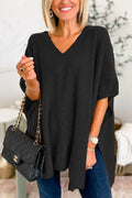 Katherine® | Loose V-Neck Batwing Sweater