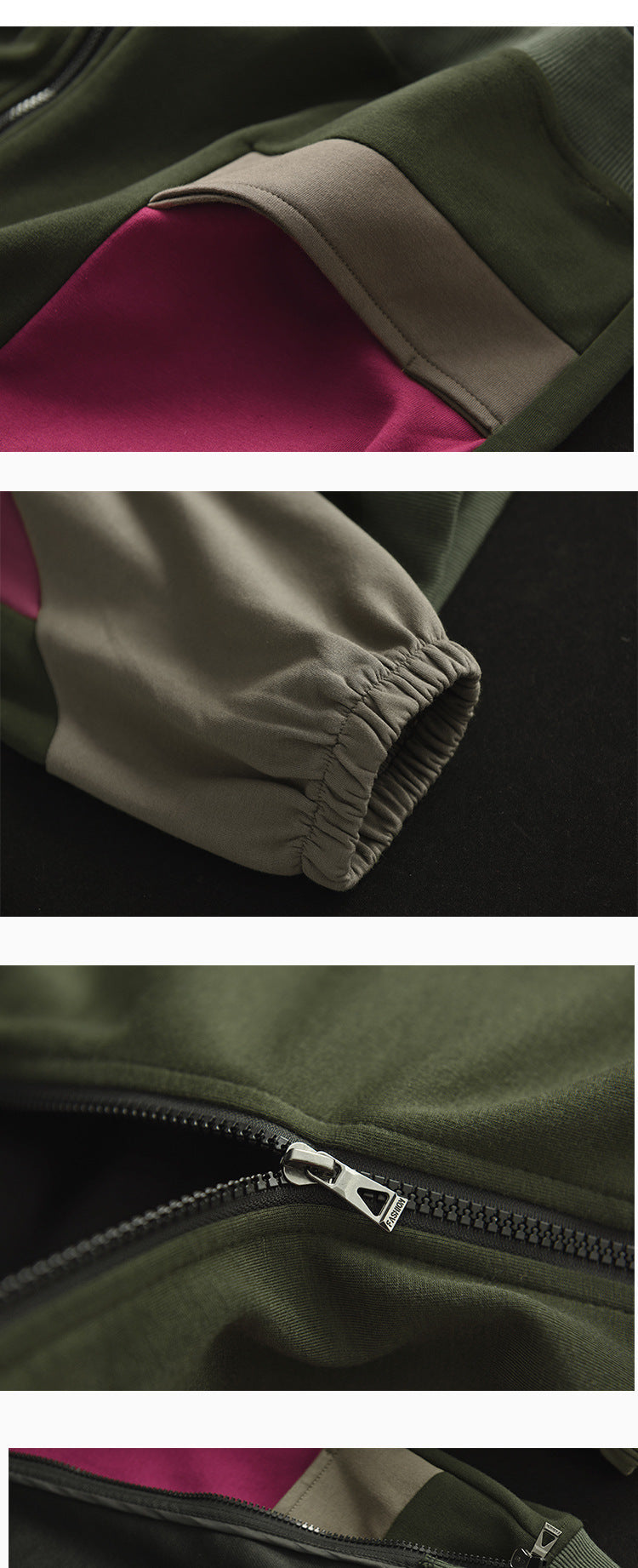 Retro Color-blocking Loose Long-sleeved Literary Jacket