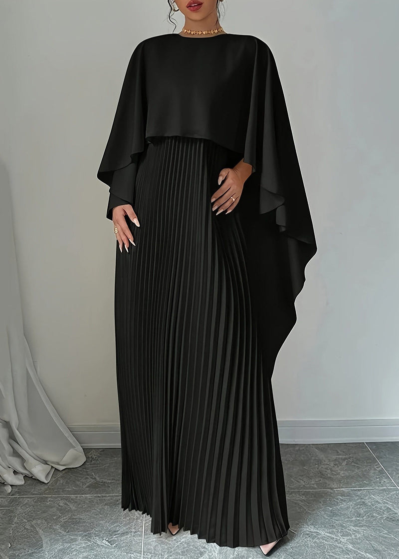 Black Patchwork Maxi Dress Spring