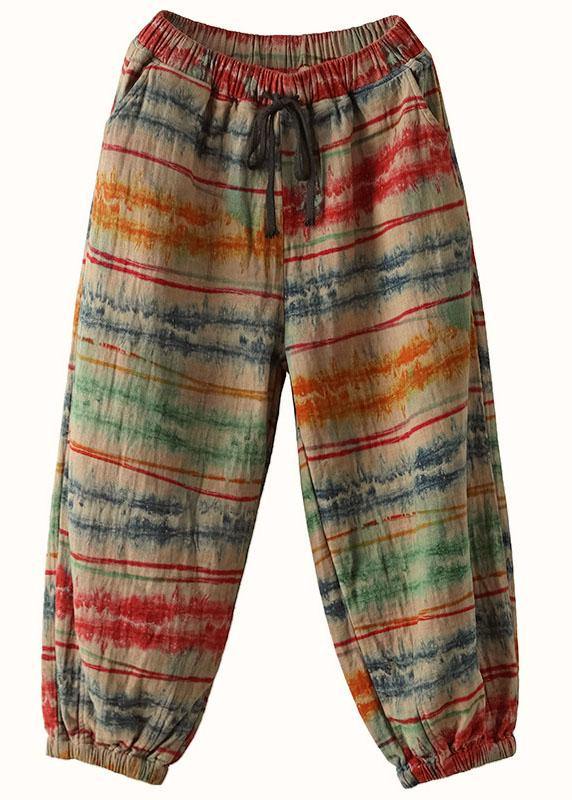 Sunset Print Fall Linen Harem Pants-limited Stock