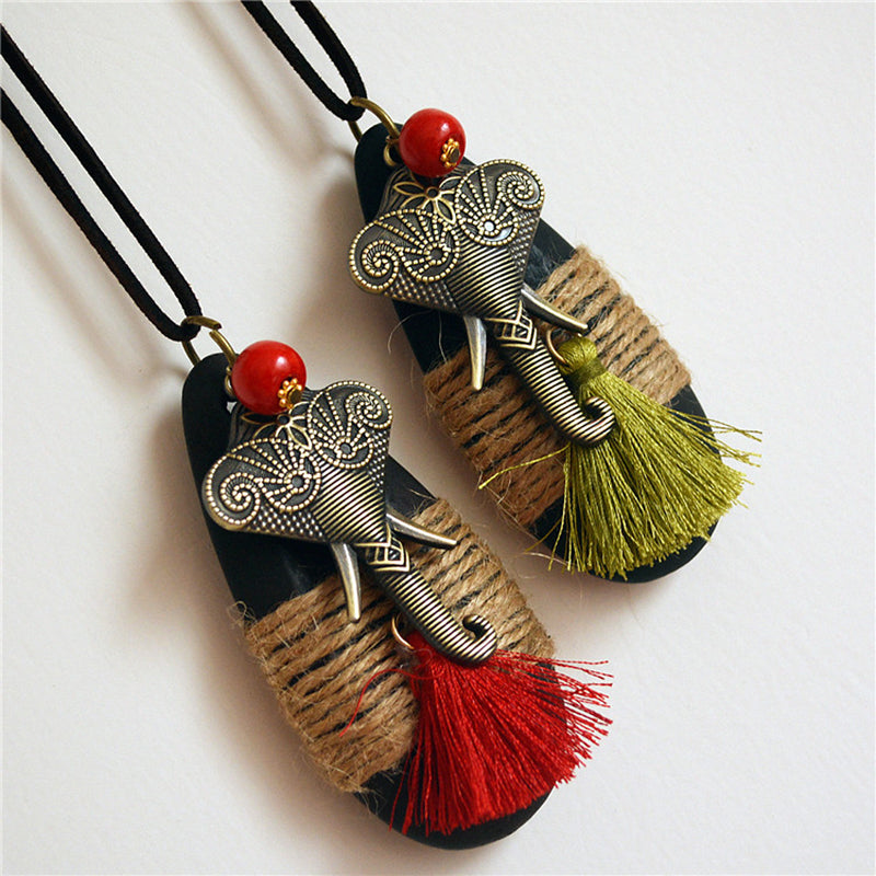 Tassel Necklace Sweater Pendants
