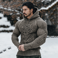 Irish Celtic Tree Of Life Jacquard Cozy Knit Hooded Sweater artswardrobe