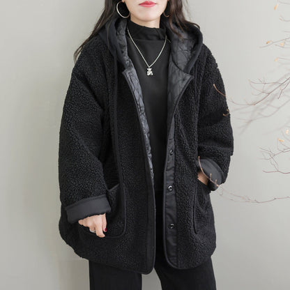 Winter Fleece Patchwork Retro Coat