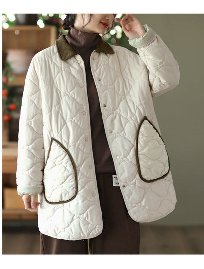Retro Cotton Thickened Mid-length Quilted Jacket