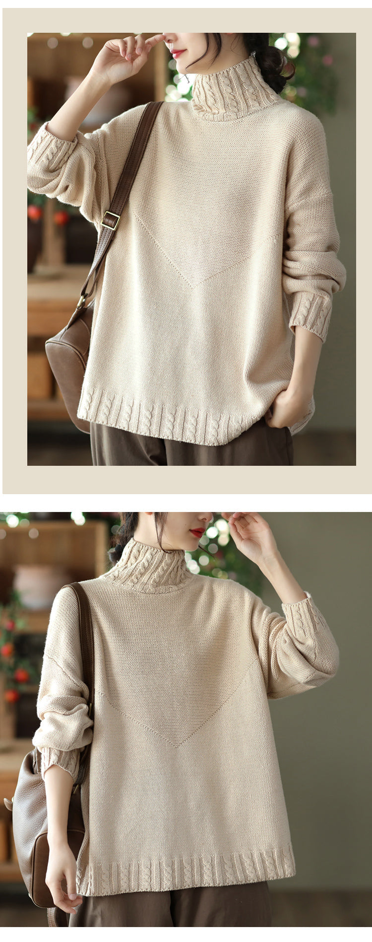 Retro Crochet Temperament Warm Sweater