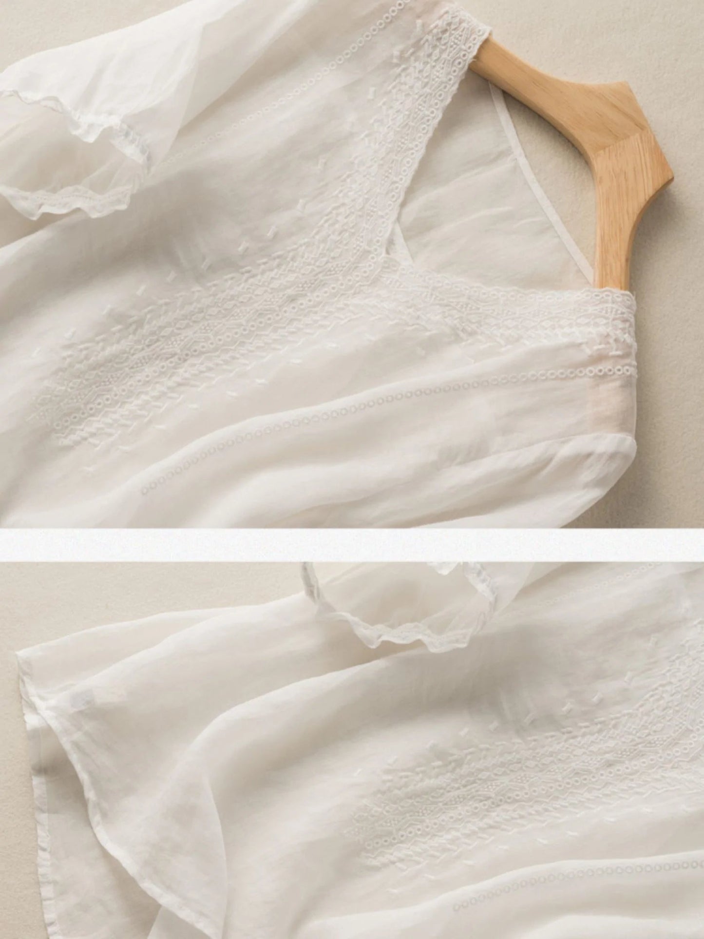 Color V Neck Short Sleeve Linen Top