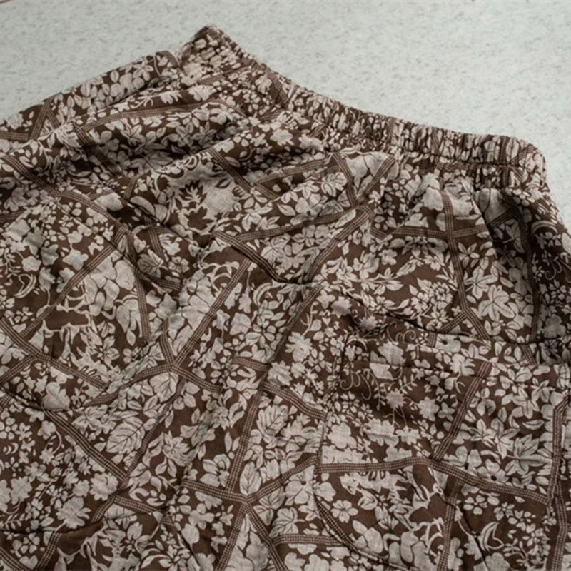 Printed Elastic Waist Skirt