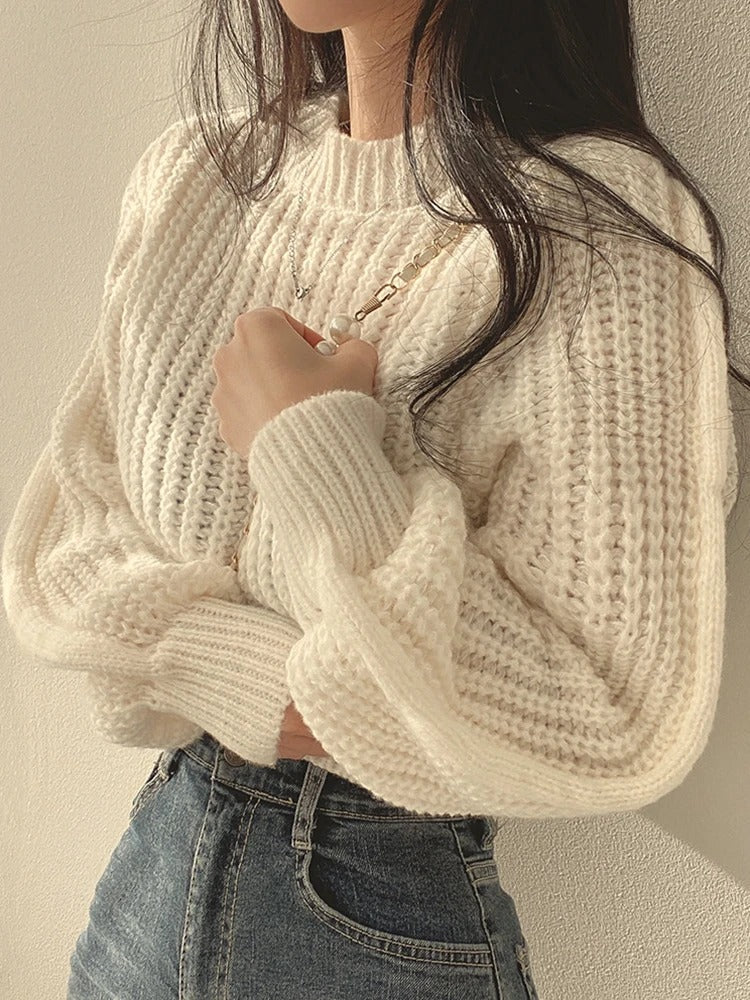 Larissa® | Long sleeve lantern sweater for women
