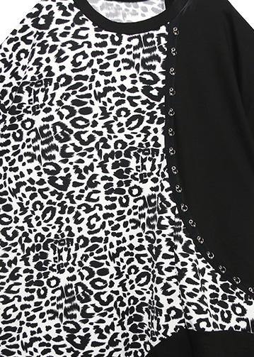 French Black Cotton Dresses Patchwork Oversized Summer Dresses