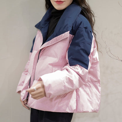 Winter Color Matching Down Coat